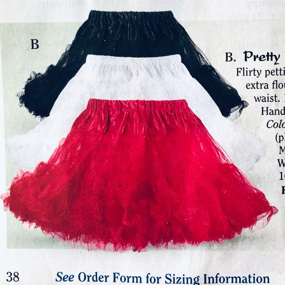 Costume mini skirt Ruffles ribbons tulle & bows Red & Black elastic waist sz S-L - Picture 10 of 10